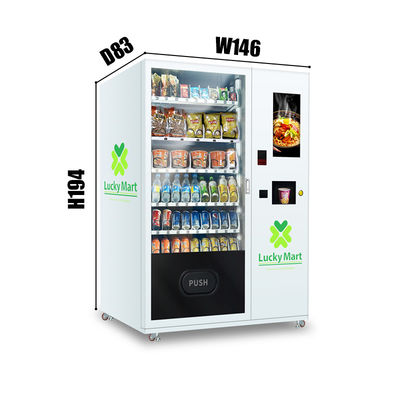 Máy bán hàng tự động mì ăn liền, đồ ăn nhẹ, ramen với máy cung cấp nước nóng