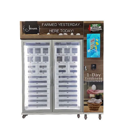 21Máy bán hàng hộp đựng trứng với màn hình cảm ứng.5 inch W166 * D71 * H217 Cm Lưu trữ trứng tối ưu với làm mát tự động
