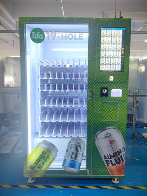 Máy bán đồ ăn nhẹ mặt kính hai với màn hình cảm ứng 21,5 inch và 6 tầng * 10 khe chứa