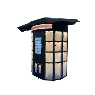 Tính năng thông minh theo dõi hàng tồn kho theo thời gian thực Ngăn làm mát tùy chỉnh trong Máy bán hàng tự động cho người bán hoa