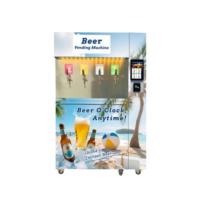 Máy bán bia tươi lạnh tự phục vụ 5-8oC với 4 lựa chọn bia cho quán bar Nhà ăn