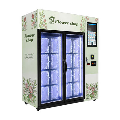 Máy bán hoa được thiết kế để bán hoa tự phục vụ dễ dàng 24 giờ một ngày ở các địa điểm giao thông cao sân bay và trung tâm mua sắm