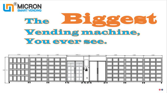 Máy bán hàng tự động lớn 8 trong 1 cho siêu thị, cộng đồng, trung tâm mua sắm, máy bán hàng tự động tủ khóa làm mát tùy chỉnh