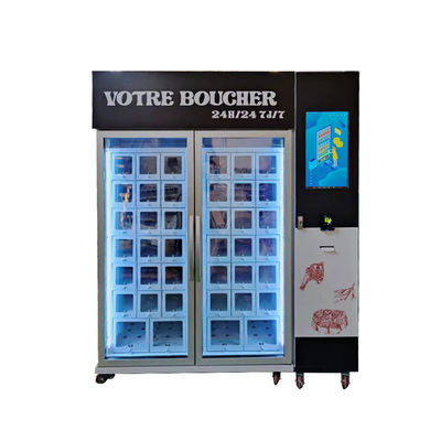 Máy bán thịt bò đông lạnh Lattice Cabinet Credit Card Reader